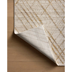Abstract Area Rug, 7'10" x 10' in Yellow, Brown, Beige and Gold
