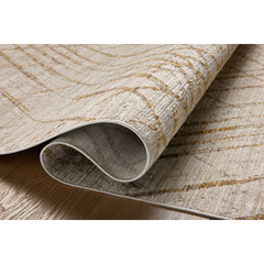 Abstract Area Rug, 7'10" x 10' in Yellow, Brown, Beige and Gold