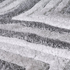 Abstract Area Rug, 7'10" x 9'10" in Gray Polyester