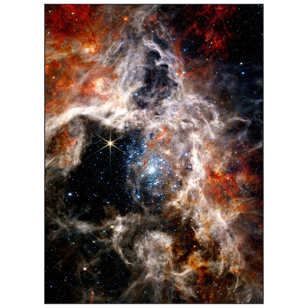 Abstract Area Rug, 7'6" x 10'3" with Multi-Color Polyester