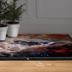 Abstract Area Rug, 7'6" x 10'3" with Multi-Color Polyester