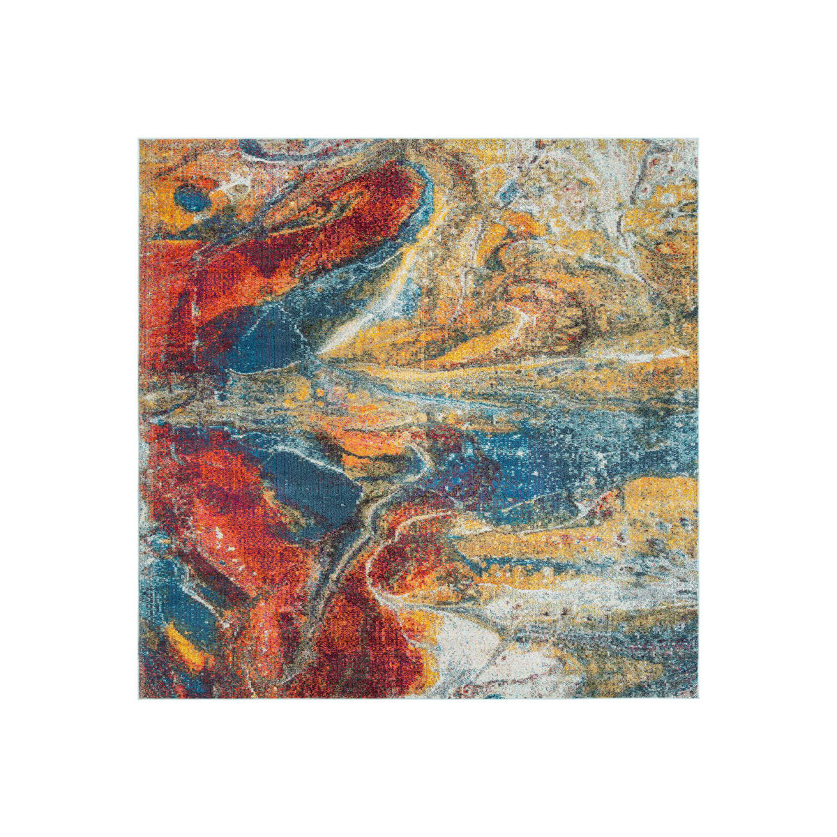 Abstract Area Rug, 9 ft x 12 ft in Multicolor