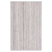 Abstract Hand-Woven Area Rug, 8 x 10 Ft in Red and Ivory