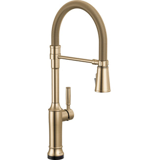 Renaldi Touchless Pull-Down Kitchen Faucet with Touch Technology in Lumicoat Champagne Bronze