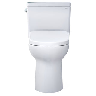 WASHLET 1.28 GPF Auto Flush Elongated Floor Mounted 89 lbs Weight Two-Piece Toilet (Seat Included) in Cotton