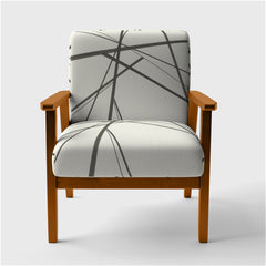Accent Armchair, Black Velvet with Brown Wood Legs