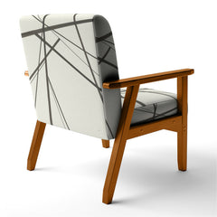Accent Armchair, Black Velvet with Brown Wood Legs