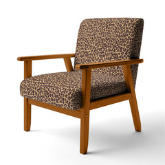 Accent Armchair in Brown Animal Print Velvet