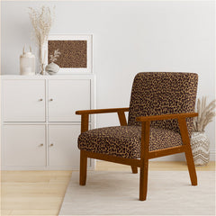 Accent Armchair in Brown Animal Print Velvet