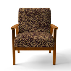 Accent Armchair in Brown Animal Print Velvet
