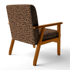 Accent Armchair in Brown Animal Print Velvet