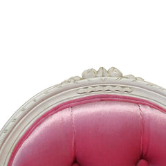 Accent Armchair, Pink Polyester with Beech Wood Frame