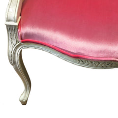Accent Armchair, Pink Polyester with Beech Wood Frame