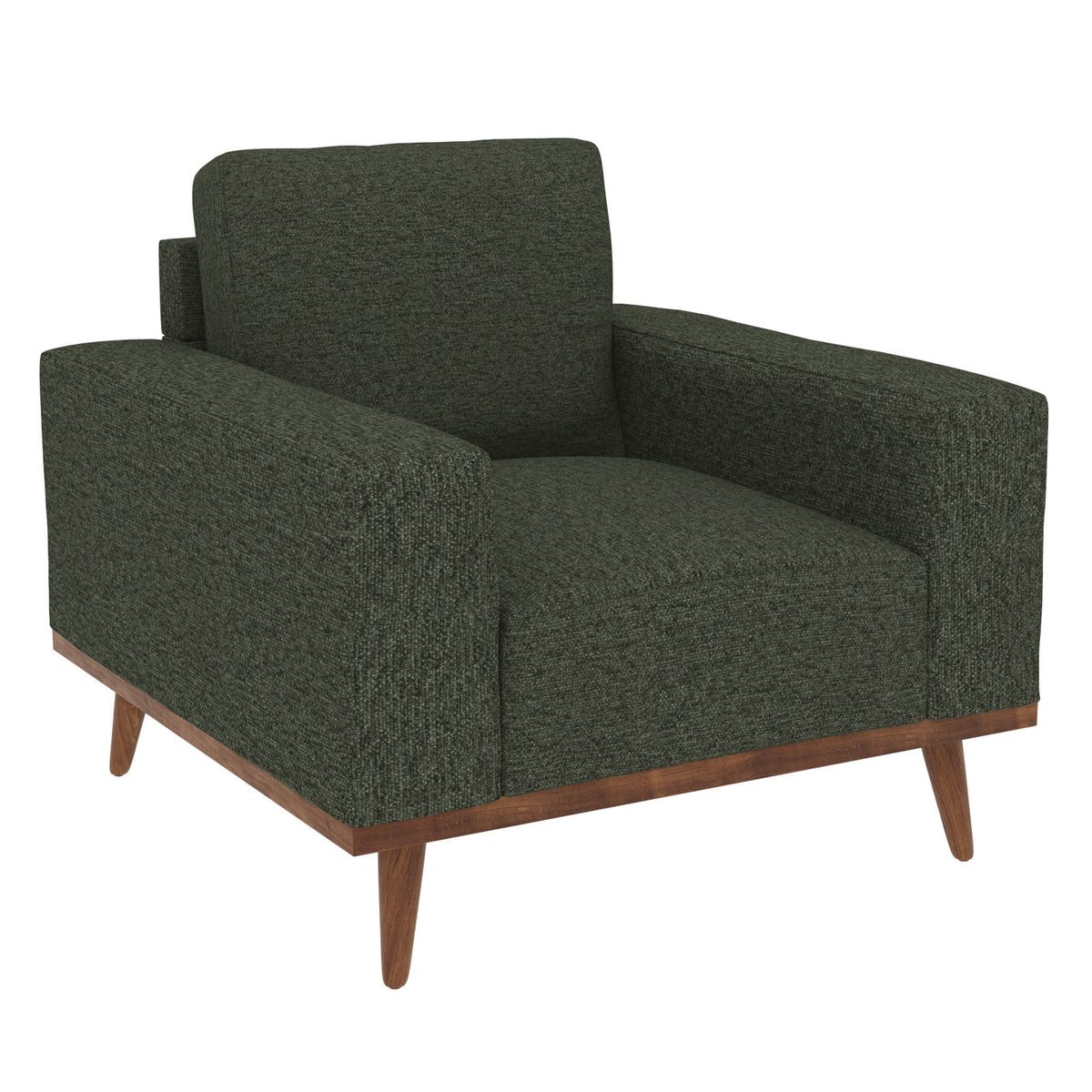 Accent Armchair, Polyester Upholstery with Solid Wood Frame