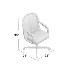 Accent Armchair with Oatmeal Microfiber Upholstery and Beige Frame