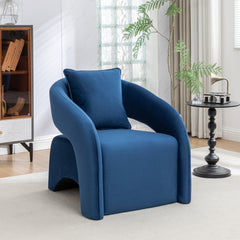 Accent Armchair with Velvet Upholstery in Navy