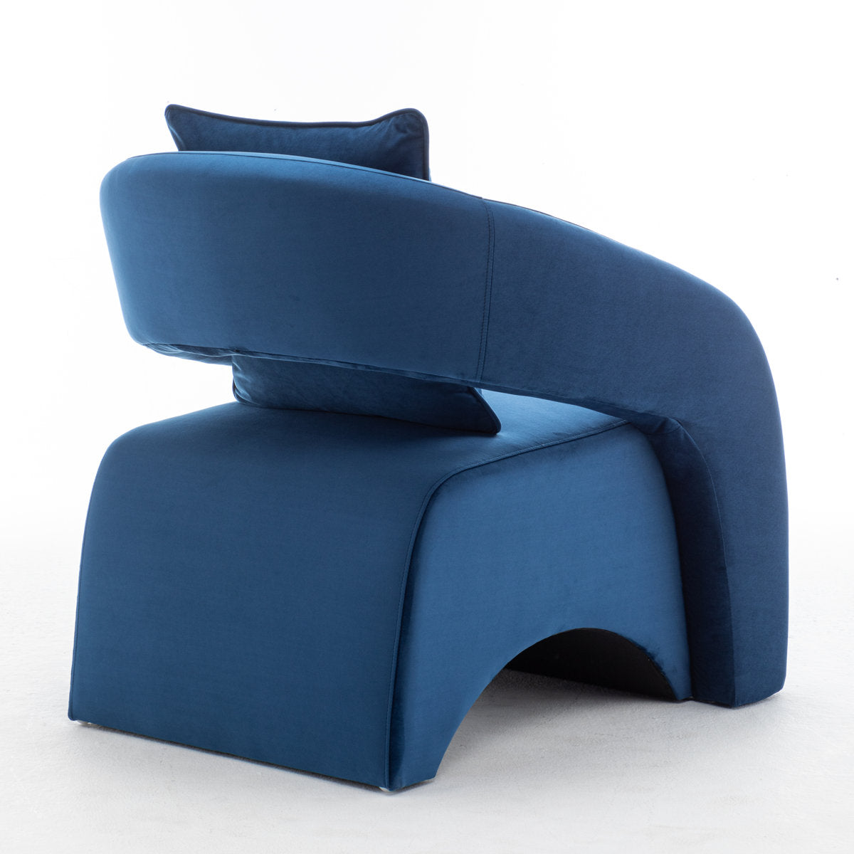 Accent Armchair with Velvet Upholstery in Navy