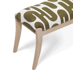 Accent Bench with Rattan Wrap and Natural Legs