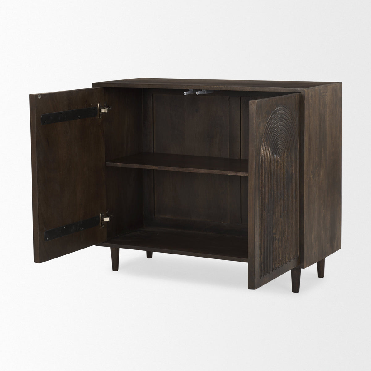 Accent Cabinet, 2-Door, Solid Mango Wood, Dark Brown