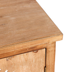 Accent Cabinet, 2 Doors, Solid and Engineered Wood in Light Wash Brown