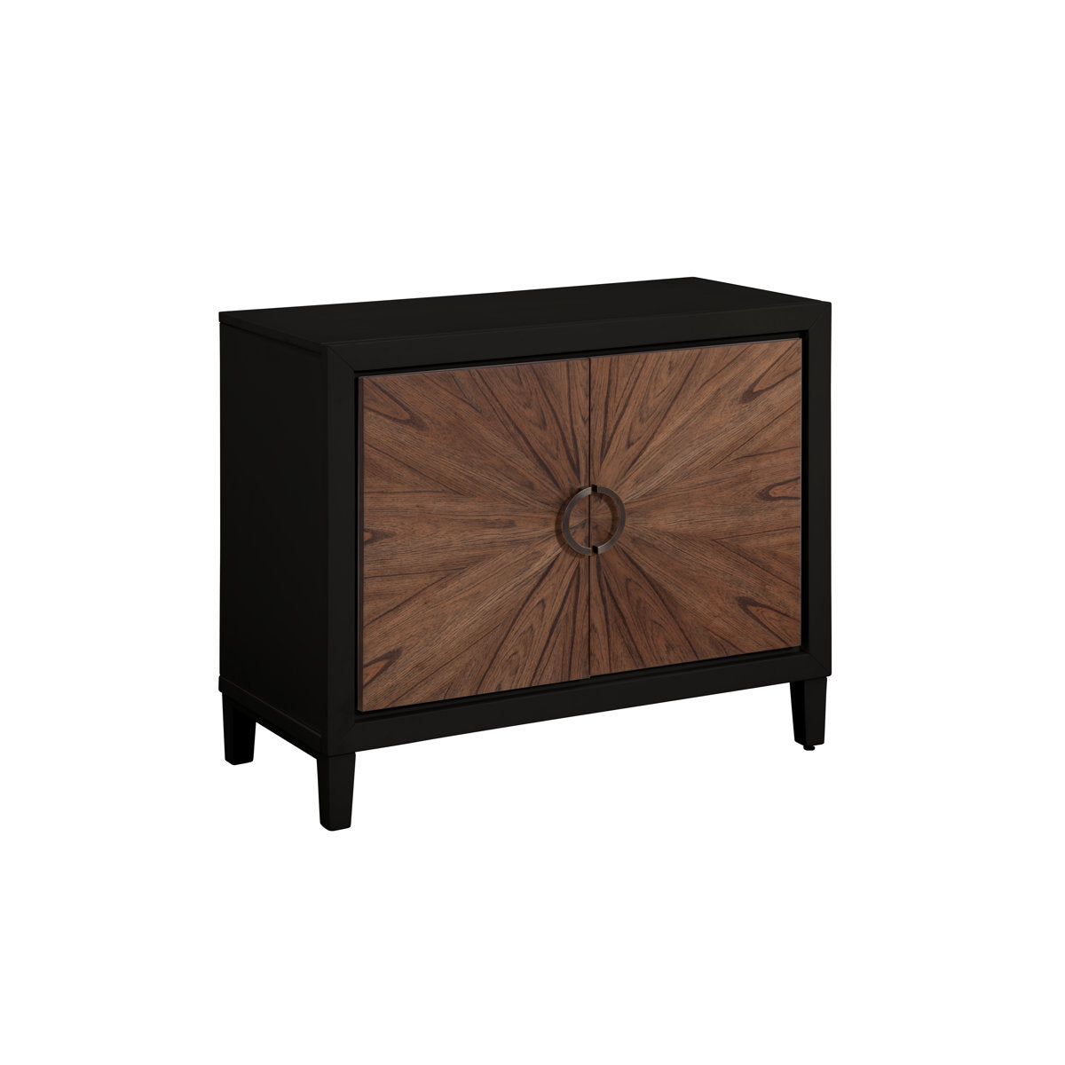 Accent Cabinet, 2 Doors, Sunburst Door Fronts, Black/Brown