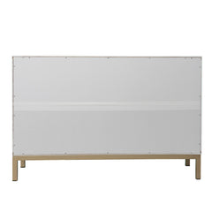 Accent Cabinet, 2 Doors, White Manufactured Wood with Iron Base