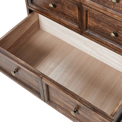 Accent Cabinet, 3-Drawer Solid Wood, Walnut, Gold Hardware, Cabriole Legs