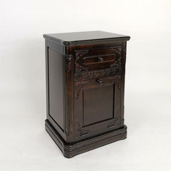 Accent Cabinet in Brown Birchwood with 1 Drawer and Drop Down Door