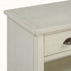 Accent Cabinet, Manufactured Wood, Metal Hardware, Antique White