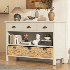 Accent Cabinet, Manufactured Wood, Metal Hardware, Antique White