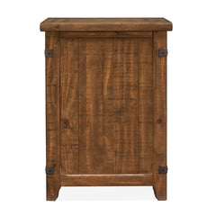 Accent Cabinet, Pine Veneer and Solid Pine, Brown Farmhouse Timber Finish