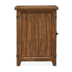 Accent Cabinet, Pine Veneer and Solid Pine, Brown Farmhouse Timber Finish