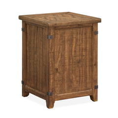 Accent Cabinet, Pine Veneer and Solid Pine, Brown Farmhouse Timber Finish