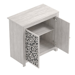 Accent Cabinet Set, Dusty Gray Oak with Aluminum Hardware