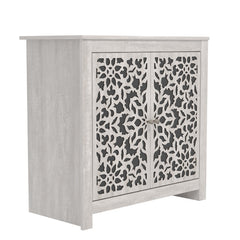 Accent Cabinet Set, Dusty Gray Oak with Aluminum Hardware