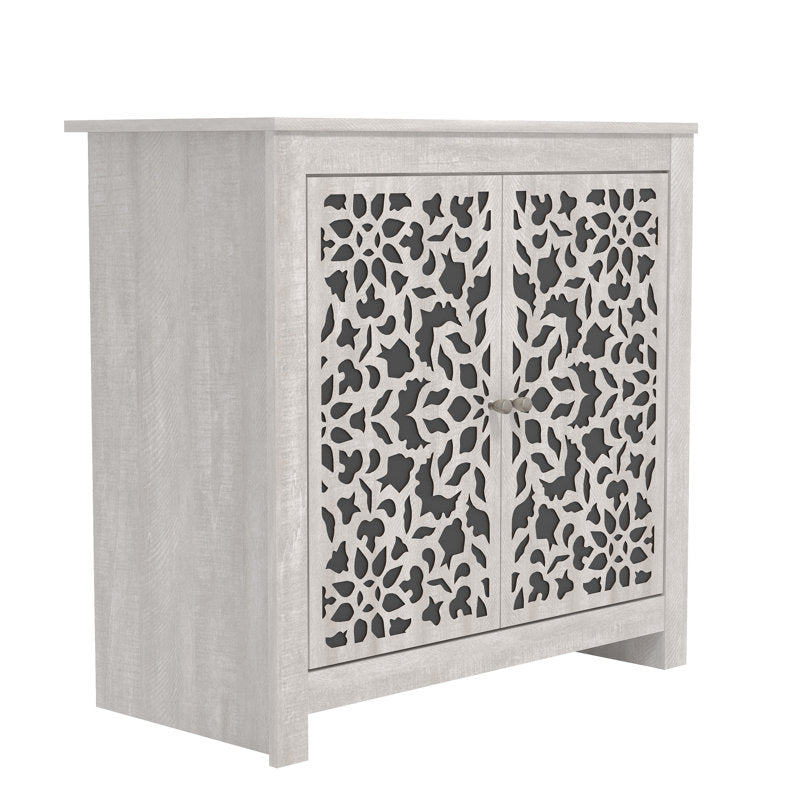 Accent Cabinet Set, Dusty Gray Oak with Aluminum Hardware
