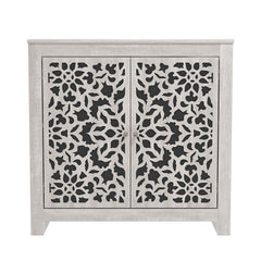 Accent Cabinet Set, Dusty Gray Oak with Aluminum Hardware