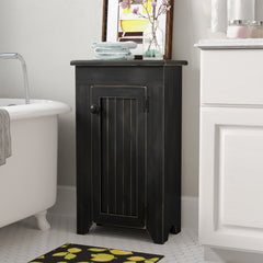 Accent Cabinet, Solid Pine, Old Black Distressed Finish