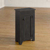 Accent Cabinet, Solid Pine, Old Black Distressed Finish
