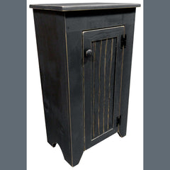 Accent Cabinet, Solid Pine, Old Black Distressed Finish