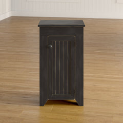 Accent Cabinet, Solid Pine, Old Black Distressed Finish