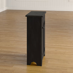 Accent Cabinet, Solid Pine, Old Black Distressed Finish