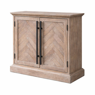 Accent Cabinet, Solid Wood, White Wash with Gunmetal Hardware