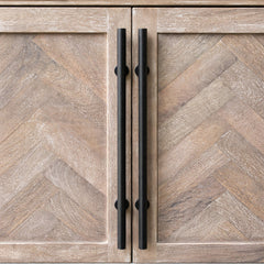 Accent Cabinet, Solid Wood, White Wash with Gunmetal Hardware