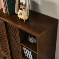 Accent Cabinet, Two Doors, Walnut Wood Grain Finish