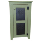 Accent Cabinet with 1 Door, Black Solid Wood