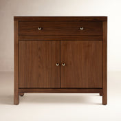 Accent Cabinet with 2 Doors and 1 Drawer in Walnut
