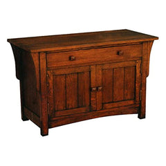 Accent Cabinet with 2 Doors and 1 Drawer in Walnut Solid Wood