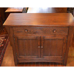 Accent Cabinet with 2 Doors and 1 Drawer in Walnut Solid Wood