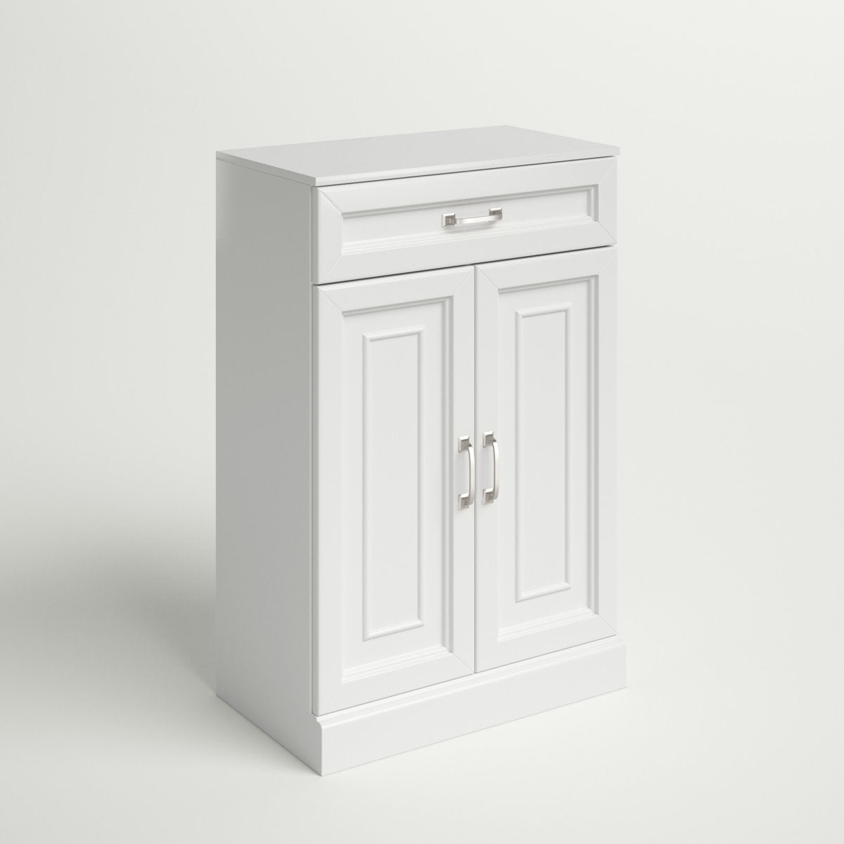 Accent Cabinet with 2 Doors and 1 Drawer in White
